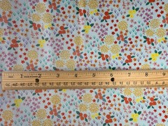 Joann Quilting Fabric Springtime Ditsy Floral On Light Blue 44 x 2 Yards