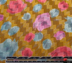 3+ Yards Lightweight Multi-Color Jacquard Abstract Floral Silky SP376