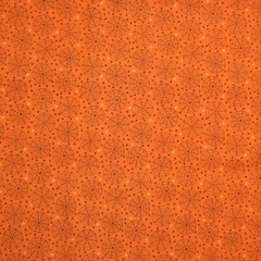 Halloween Fabric – Haunting Spiderweb & Star on Orange – Andover YARD