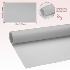 63″x39.4″ Faux Leather Sheets Fabric Sheet Vinyl Fabric Synthetic PU Light Gray