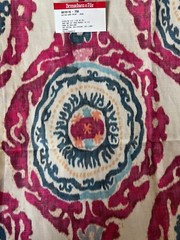Brunschwig & Fils BF8019116-750 Kaitag Warp Ikat Print Jewel Fabric 2.5 Yds