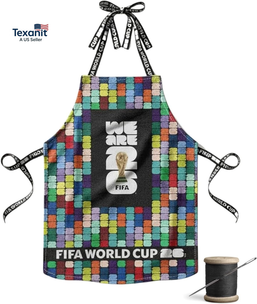 FIFA World Cup DIY Canvas Apron Kit – Soccer Fan Fabric Craft Project – Includes