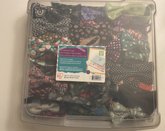 Lot of 29 Handmade Fabric Bow Ties + Fabric & Supplies | Pre-Tied Adjustable