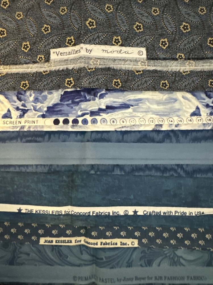 6 Piece 1/2 Yard Cut Bundle MODA,Hoffmann,RJR, Joan Kessler For Concord