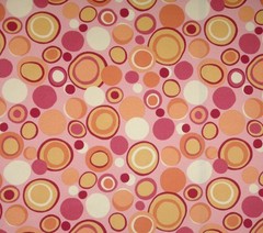 KINGSWAY FLASHBACK BUBBLE GUM PINK RETRO GEOMETRIC FABRIC BY THE YARD 54″ W