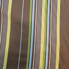 Kaufman Fabric 60″ x 5+ yards Soil & Stain Resistant Blue Brown Green Stripe y2k