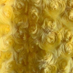 Ruth YELLOW Cuddle Minky Rosette Soft Faux Fur Fabric by the Yard – 10083