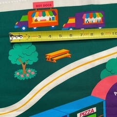 Vintage Shopping Mall Stores Kids Playmat Cranston Cotton Fabric Panel 44×29