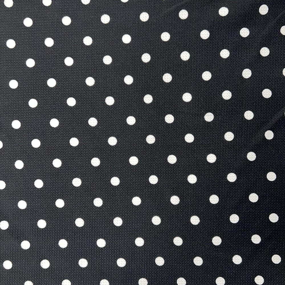 Liverpool Bullett Black/White Polka Dots Poly Blend Pin Up Fabric by yard $1.99