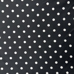 Liverpool Bullett Black/White Polka Dots Poly Blend Pin Up Fabric by yard $1.99