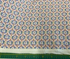 CAMELOT FABRICS-TURTLE COVE #21190604-02 – MOSAIC TILING – CORAL– BY THE YARD
