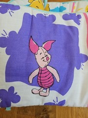 Vintage Disney Winnie The Pooh Patchwork Baby Crib Bedding Decor Quilt Fabric