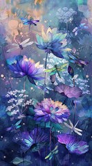 Drangonfly Mist Panel Panel 24×44″ Timeless Treasures Fabrics