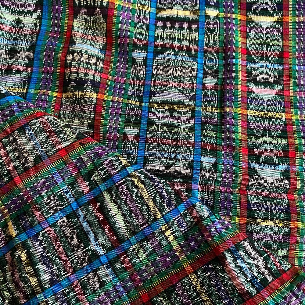 BTY Vintage Ikat Fabric Heavier Weight Multicolor Woven