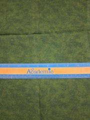 One half yard dark green VIP print 100% cotton fabric from Cranston Print Works
