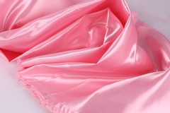 Pink Bridal Satin Fabric by the Yard, Silky Satin for Dresses and Decor