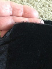 Fabric Velvet Solid Dark Black Color for Apparel Clothing 44.5″wide 24 in long