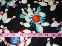 BTY Kaufman Sports Club Bowling STRIKE Print 100% Cotton Quilt Fabric Yard