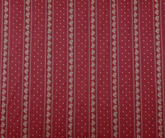 Vintage 70s Reddish Mauve Floral Stripe Fabric Cotton Blend Precut 66 x 42