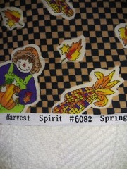 Springs Industries Harvest Spirits Cotton Fall Themed Fabric 2.75 Yards x 43″W