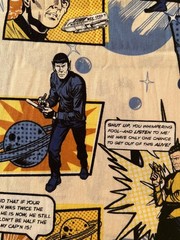 Fabric RARE 2017 Camelot Star Trek Cast Comic Book Panel Cosplay Sci-fi Sold BTY