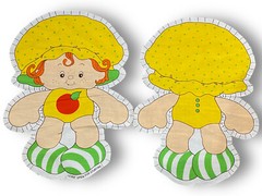 Vintage 1981 Strawberry Shortcake Apple Jack Fabric Cut & Sew Pillow Doll 16″