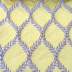 Dull Yellow & Grey Frames Fabric By The Yard Curtain Fabric Upholstery