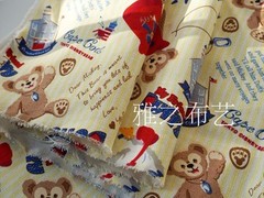 140*100cm Duffy Bear Pattern Cotton Sewing Fabric DIY Handmade Material