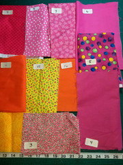 YOUR CHOICE: FQs SCRAPS Pieces Bright stripes prints cotton Craft quilt Fabric