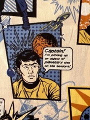 Fabric RARE 2017 Camelot Star Trek Cast Comic Book Panel Cosplay Sci-fi Sold BTY