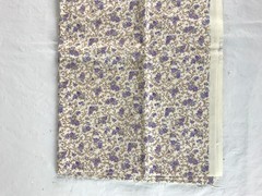 36″x44″ Peter Pan Fabrics Little Purple Flowers on Beige 1 Yard Cotton Fabric