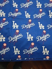 Los Angeles Dodgers Blue Crew Fabric Cotton 1 Yard 58 ” Wide