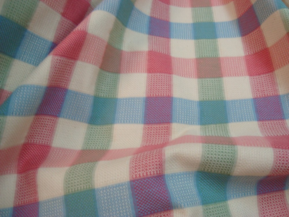 Vtg 1 of 6 yd Tartan Plaid Fabric 9 oz Cotton Party Drapery 57″ x 36″ BTY