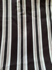 Waverly Inspirations Fabric Remnant Striped Black/Brown/White/Beige (45″x51″)