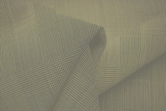 PURE WOOL SUPER 150’s LIGHT BEIGE GLEN CHECK LUXURY TAILORING MADE IN ITALY E26