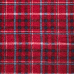 Red Plaid Fleece Fabric 58″ Wide Tartan Check Fleece Yard Crimson Blue