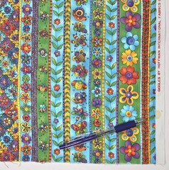 Boho Bugs Flowers Stripes Giggles Hoffman International Cotton Fabric 28″ L READ