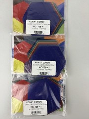 3 Robert Kaufman Fabrics Precut HEXIES KONA Cotton Solids 41 Asst Dark Palette