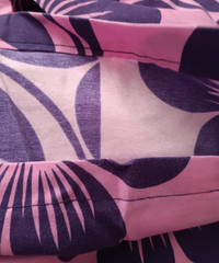 Hawaiian Sewing Fabric Purple Pink Bold Large Hibiscus Flowers 3 yds x 44″