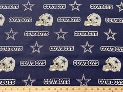 NFL DALLAS COWBOYS football Helmets, ONE YARD (36”x 57”) 100% Cotton Fabric New