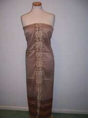 DESIGNER FABRIC COORDINATES TAUPE PEACH BROWN BEIGE OMBRE RICH EMBROIDERED BANDS