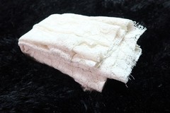 Ivory Floral Lace Fabric 38” x 100” Medallion Off-White Bridal Craft Panel