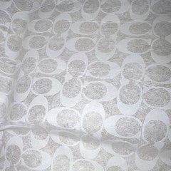 Gray & White Geometric Pattern Fabric with Abstract Theme Design