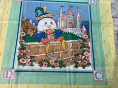 Cranston MOTHER GOOSE Nursery Rhymes FABRIC PANEL 17.5″x44″