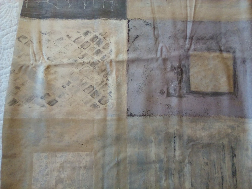 TexoPrint Vtg Home Fabric Abstract Shades in Beige Gold Silver 20″ W Netherlands