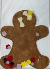 Laser Applique Gingerbread Men Fanatical Fusion Pre Fused Set of 4 Brown