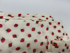 Strawberry Small Strawberries Summer Fruit Design Pattern Fabric Textile 3+ yard