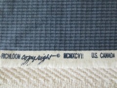 3189 Richloom NAVY & GRAY CHECK HOME DECOR Cotton Blend FABRIC-54″ x 8 5/8 yds.