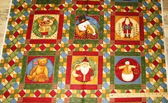 12 Days of Christmas Santa Snowman T Kogut Christmas Fabric 23″ Panel #26901