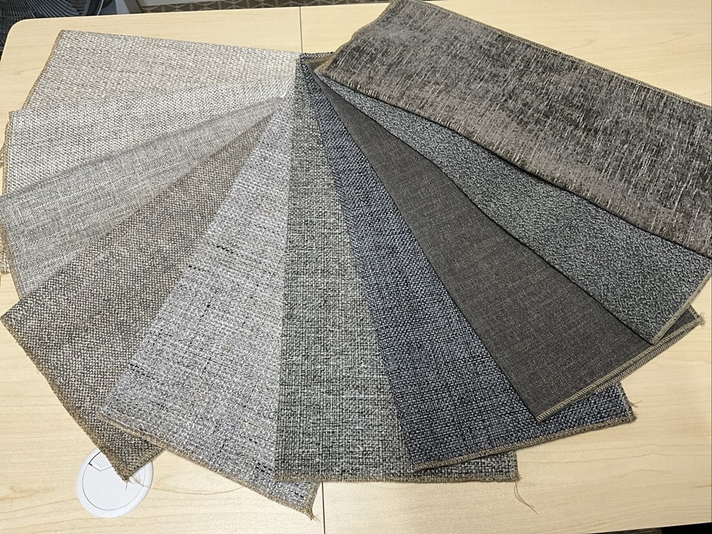10 Pack Upholstery Samples Grays Ea ~17” X 19”